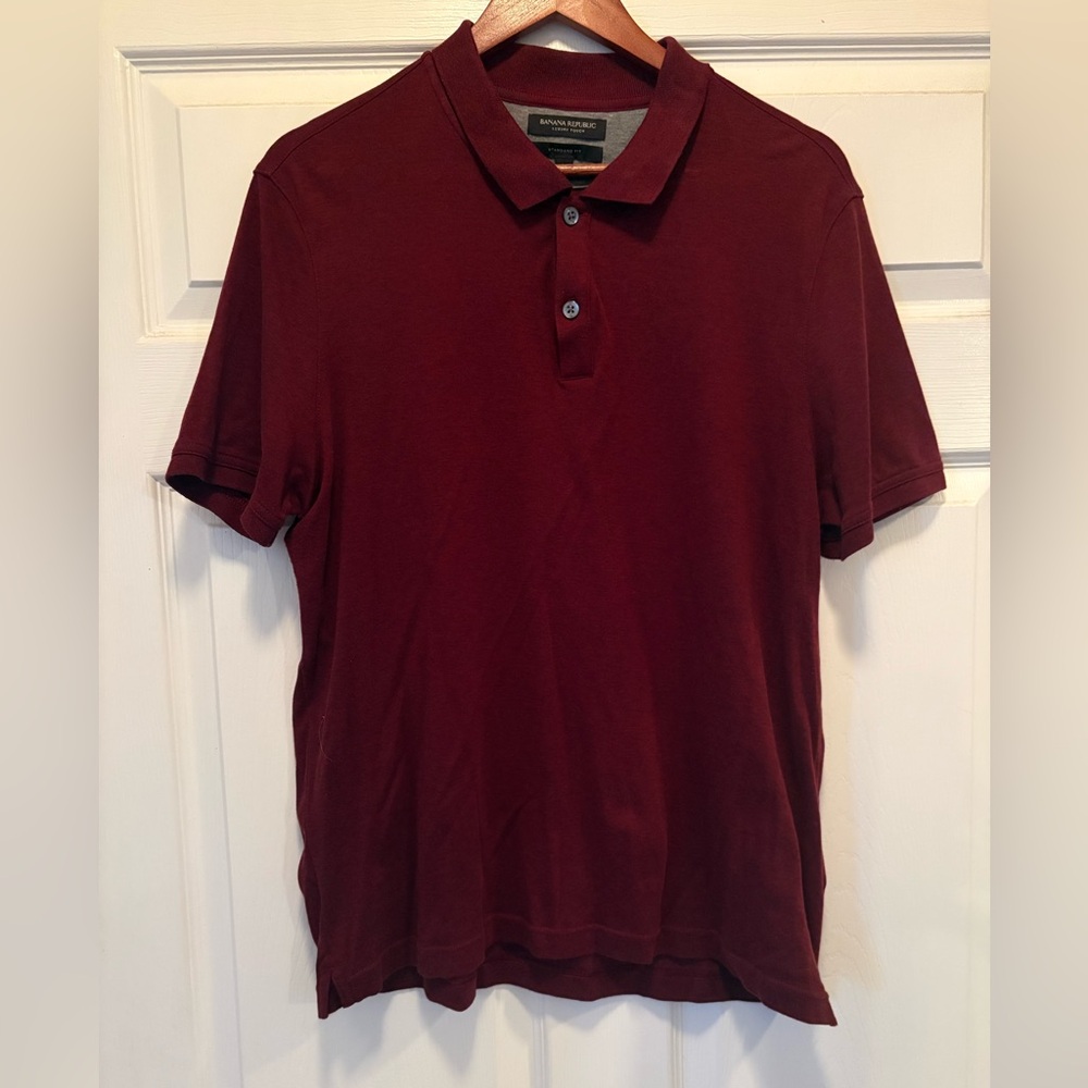 Banana Republic Deep Red Polo Shirt
